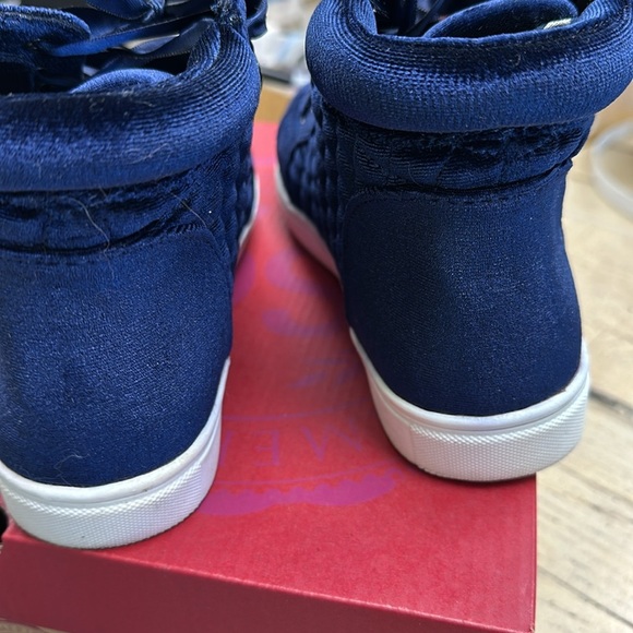 SO Authentic American heritage style Stacey size 5, navy velvet high top - Picture 4 of 6
